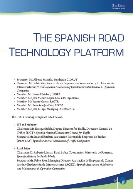 The Who's Who in Spanish Road Infrastructure Technology