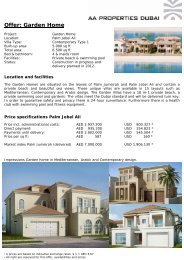 Offer: Garden Home - AA properties Dubai