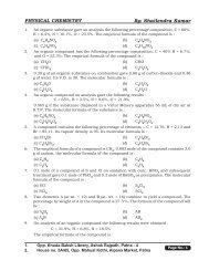 Percentage composition Questions - Shailendra Kumar Chemistry