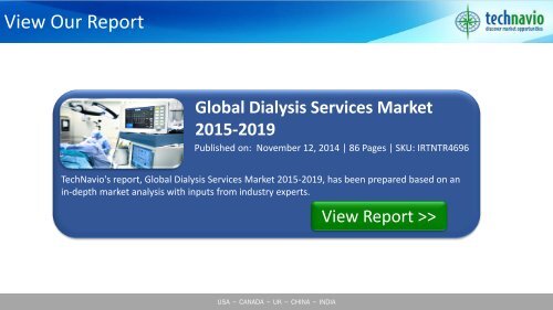 Global Dialysis Services Market 2015-2019