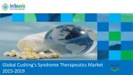 Global Cushing's Syndrome Therapeutics Market 2015-2019