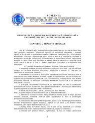Carta - Universitatea de Vest &quot;Vasile Goldis&quot; din Arad