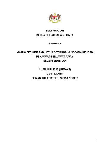 Ucapan Pengerusi Sempena Mesyuarat Agung ke-6 