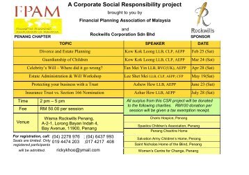 Seminar & Registration Details - Financial Planning Association of ...