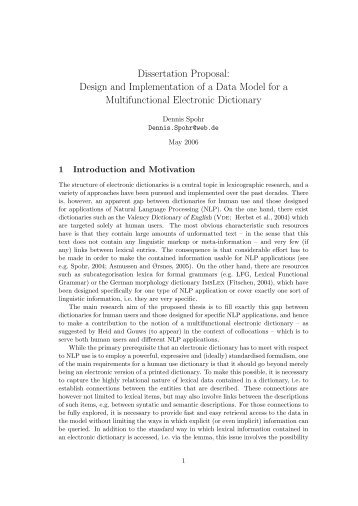 Dissertation Proposal: Design and ... - IMS - Universität Stuttgart