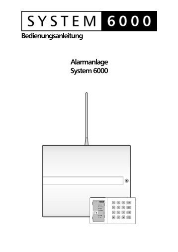 Bedienungsanleitung Alarmanlage System 6000 - Indexa