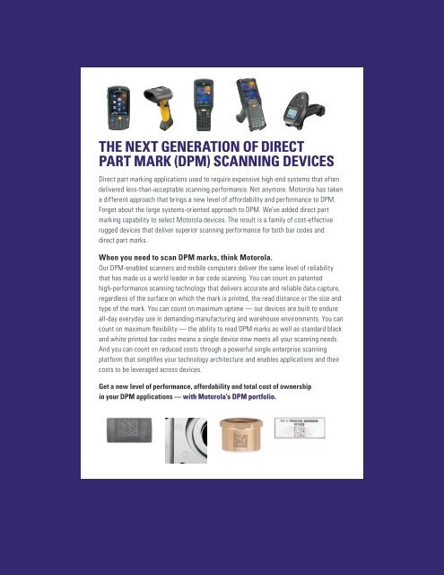 DPM Products at a Glance brochure - Brochures - Motorola Solutions