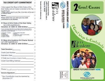 Tax Credit Flyer English - Boys & Girls Clubs of the East Valley