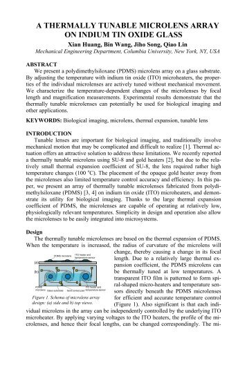 Applied Physics Letters, 92, 251904, 2008. - Columbia BioMEMS ...