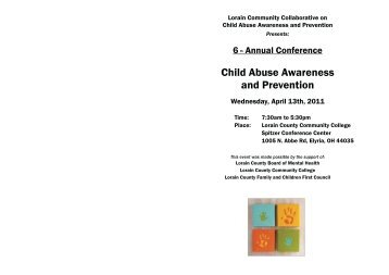 Child Abuse Awareness and Prevention - Lorain County General ...