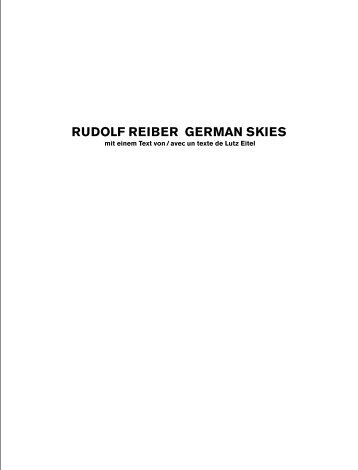 RudoLf REibER GERman SkiES