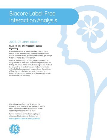 Biacore Label-Free Interaction Analysis - Lkb.eu