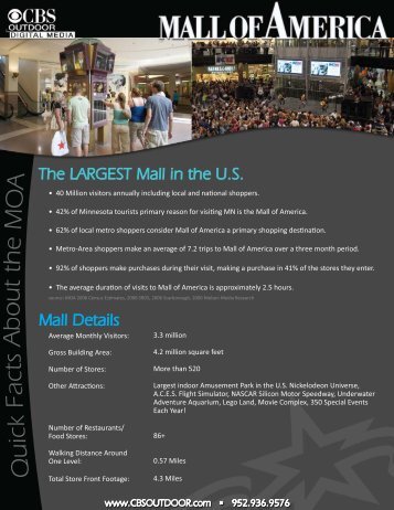 Mall of America Advertising - CBS Outdoor