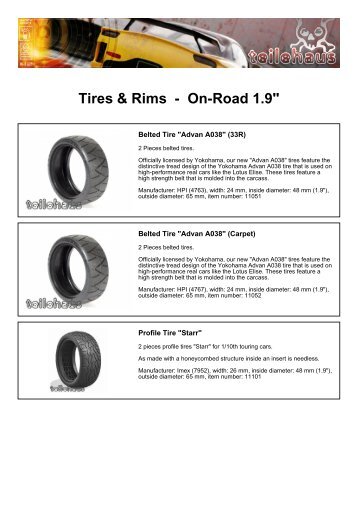 Tires & Rims - On-Road 1.9"