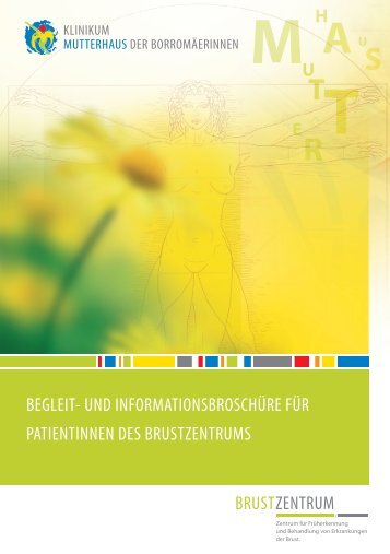 Begleit- und Informationsbroschüre für Patietinnen des Brustzentrums