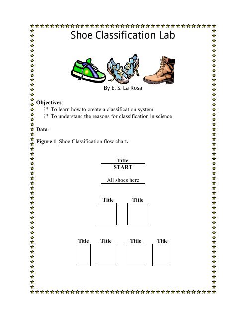 How To Make A Classification Chart