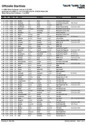 Offizielle Starterliste - ADMV Rallye Mittelsachsen