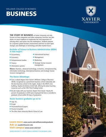 BUSINESS - Xavier University