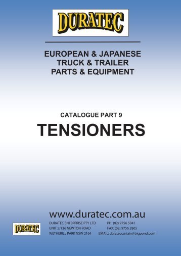 TENSIONERS - Truck Curtains Sydney