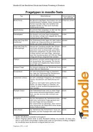 Fragetypen in moodle-Tests - Moodlemoot