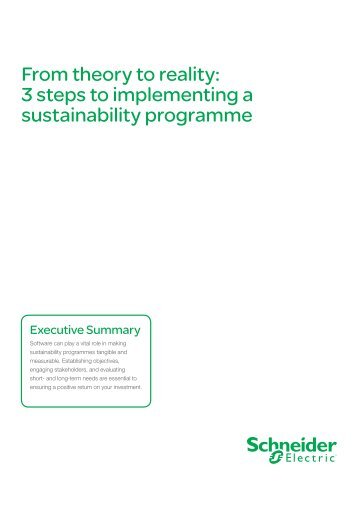 From theory to reality:3 steps to implementing a ... - Schneider Electric