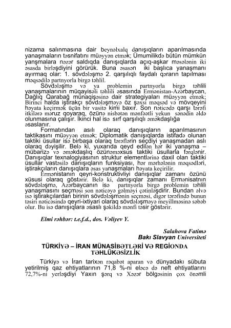 MATERÄ°ALLARI - BakÄ± Slavyan Universiteti