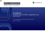 KreaNord. A Nordic Case for Policy Cooperation and Joint Action