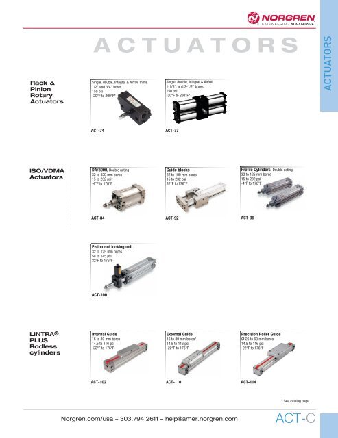 tors actuators - Norgren Pneumatics. Motion Control Equipment ...