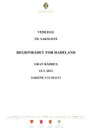 Vedlegg til regionradet 15.mars 2013 - Hadeland