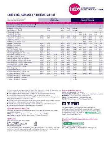 LIGNE NÂ°800 / MARMANDE > VILLENEUVE-SUR-LOT