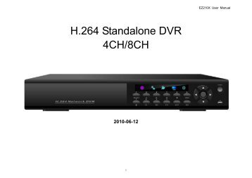 H.264 Standalone DVR 4CH/8CH - Download
