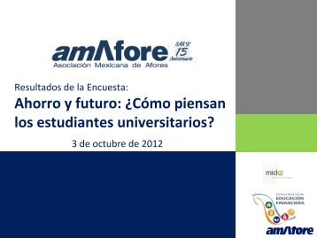 Amafore Ahorro y Futuro - Como piensan los estudiantes universitarios