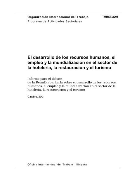 El Desarrollo De Los Recursos Humanos El Empleo Y La