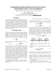 Bandwidth enhancement of multi-stage amplifiers using active ...