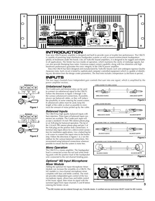 OWNER'S MANUAL - Yorkville Sound