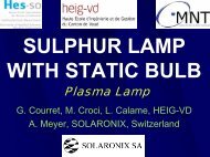 Sulphur lamp with static bulb