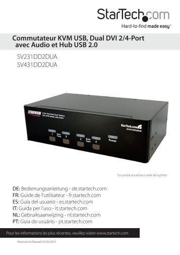 Commutateur KVM USB, Dual DVI 2/4-Port avec ... - StarTech.com