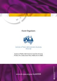 Event Organisers - IPAA Victoria - Institute of Public Administration ...