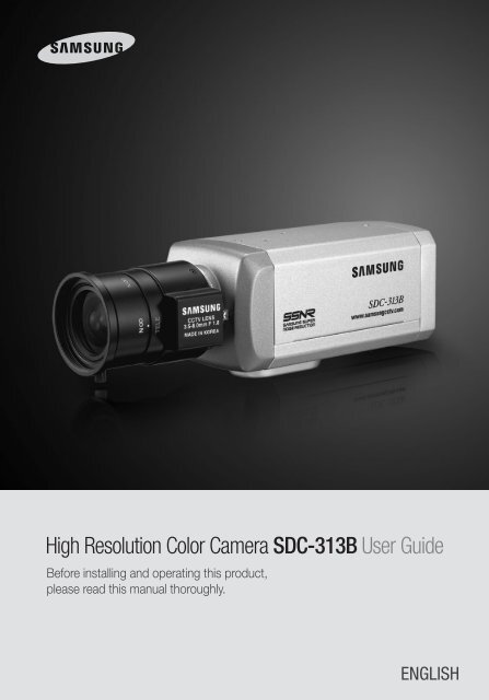 High Resolution Color Camera SDC-313B User Guide - DOMUSWIRE