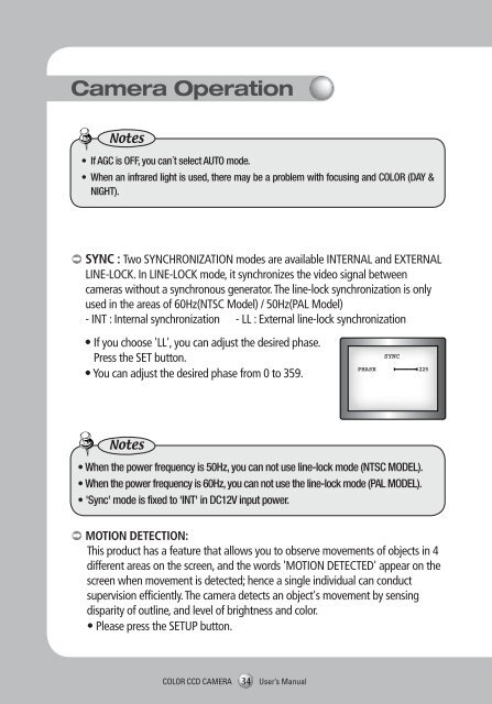 High Resolution Color Camera SDC-313B User Guide - DOMUSWIRE
