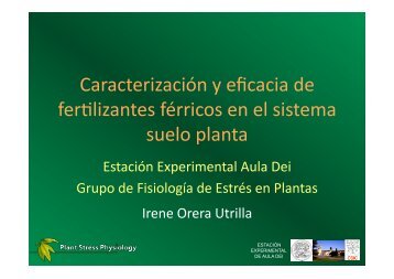 Orera Fertilizantes - EstaciÃ³n Experimental de Aula Dei