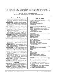 A community approach to dog bite prevention - American Veterinary ...