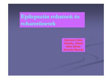 Epilepsziás rohamok és rohamtünetek