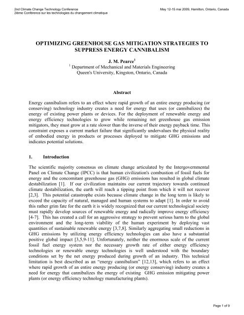 Optimizing greenhouse gas mitigation strategies to suppress energy