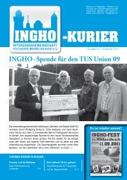 INGHO - Spende für den TUS Union 09