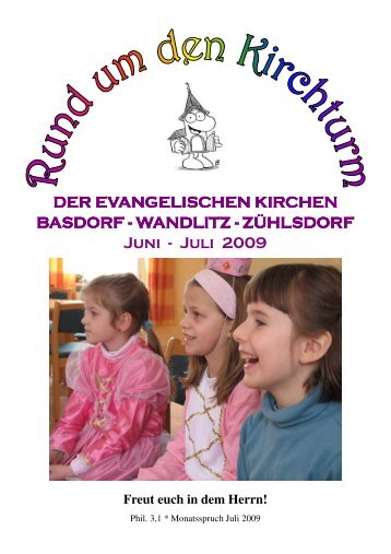 Gemeindebrief "Rund um den Kirchturm" fÃ¼r Juni ... - Kirche-basdorf.de