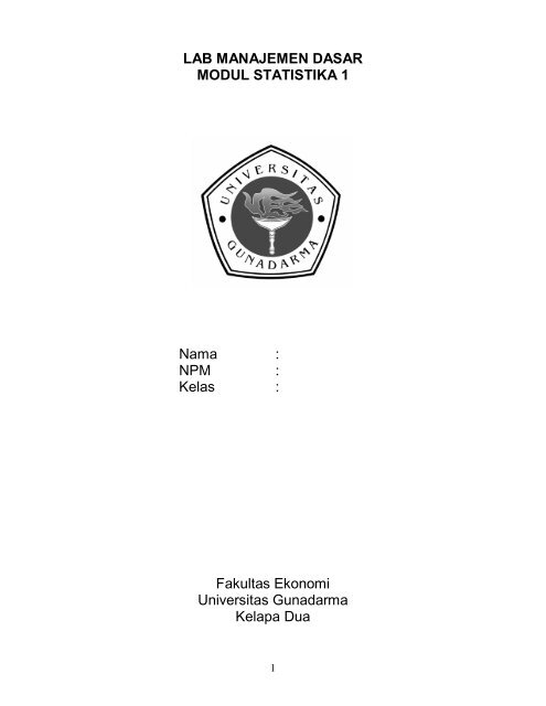 Modul Statistika 1.pdf - iLab - Universitas Gunadarma