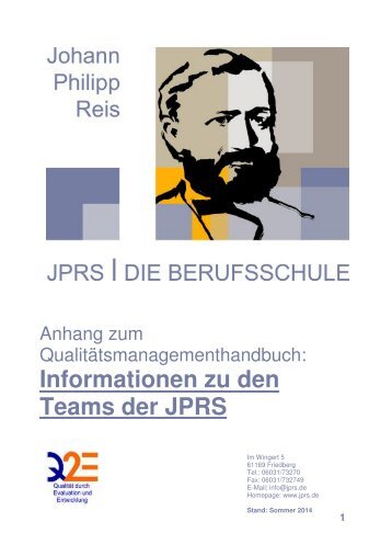 Informationen zu den Teams der JPRS