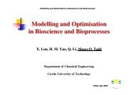 Modelling and Optimisation in Bioscience and Bioprocesses - AIBN