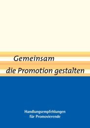 Gemeinsam die Promotion gestalten - UniversitÃ¤t des Saarlandes